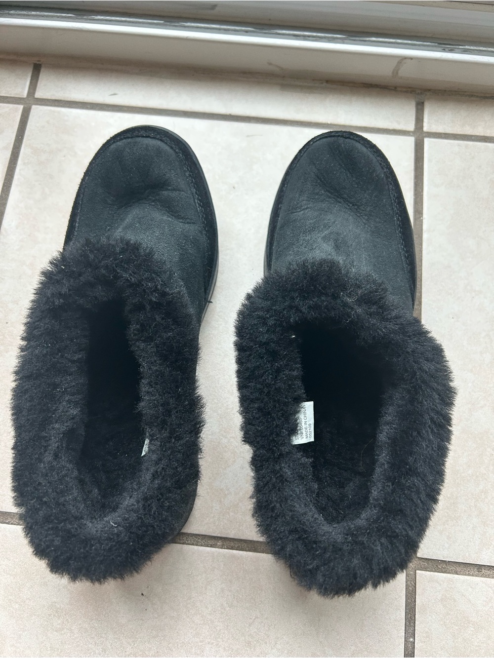 L.L. Bean Black Shearling-Lined Ankle Booties